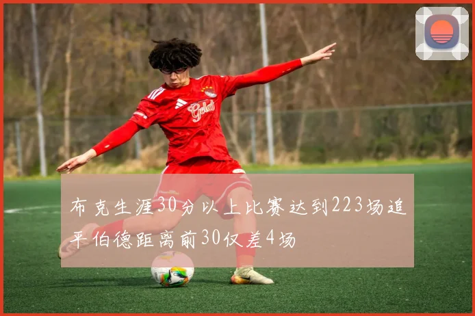 布克生涯30分以上比赛达到223场追平伯德距离前30仅差4场